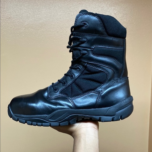 Rockport Vibram Black Tactical Genuine Leather Combat Boots - Picture 3 of 17